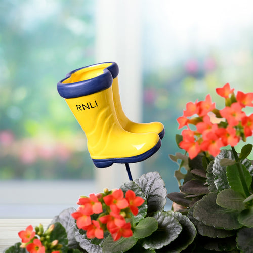Yellow Welly Pot Decoration Stick
