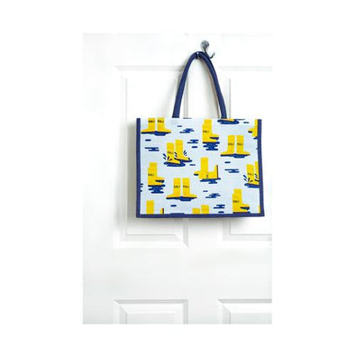 Yellow Welly Scatter Jute Shopper