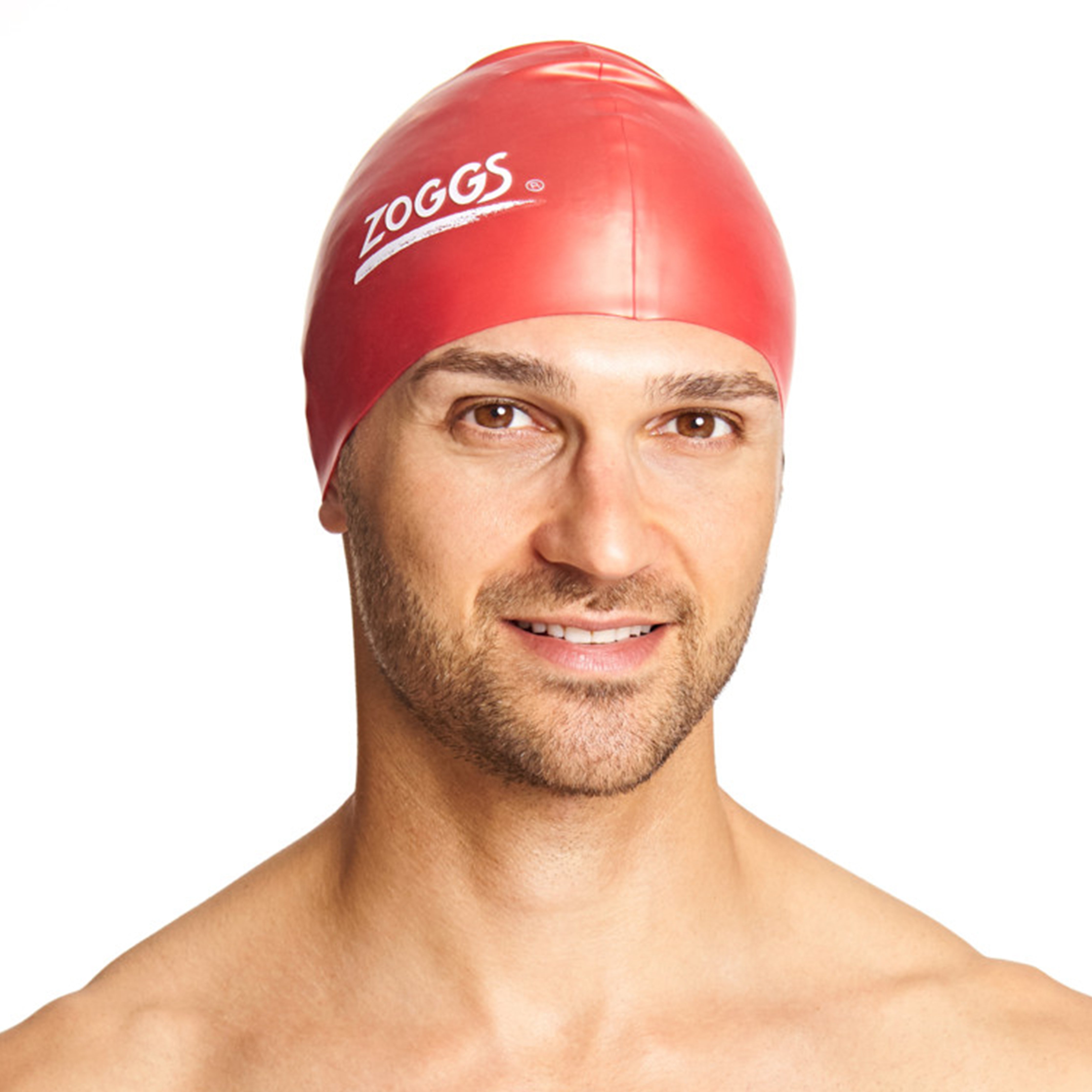 Zoggs Silicone Swim Cap, Red